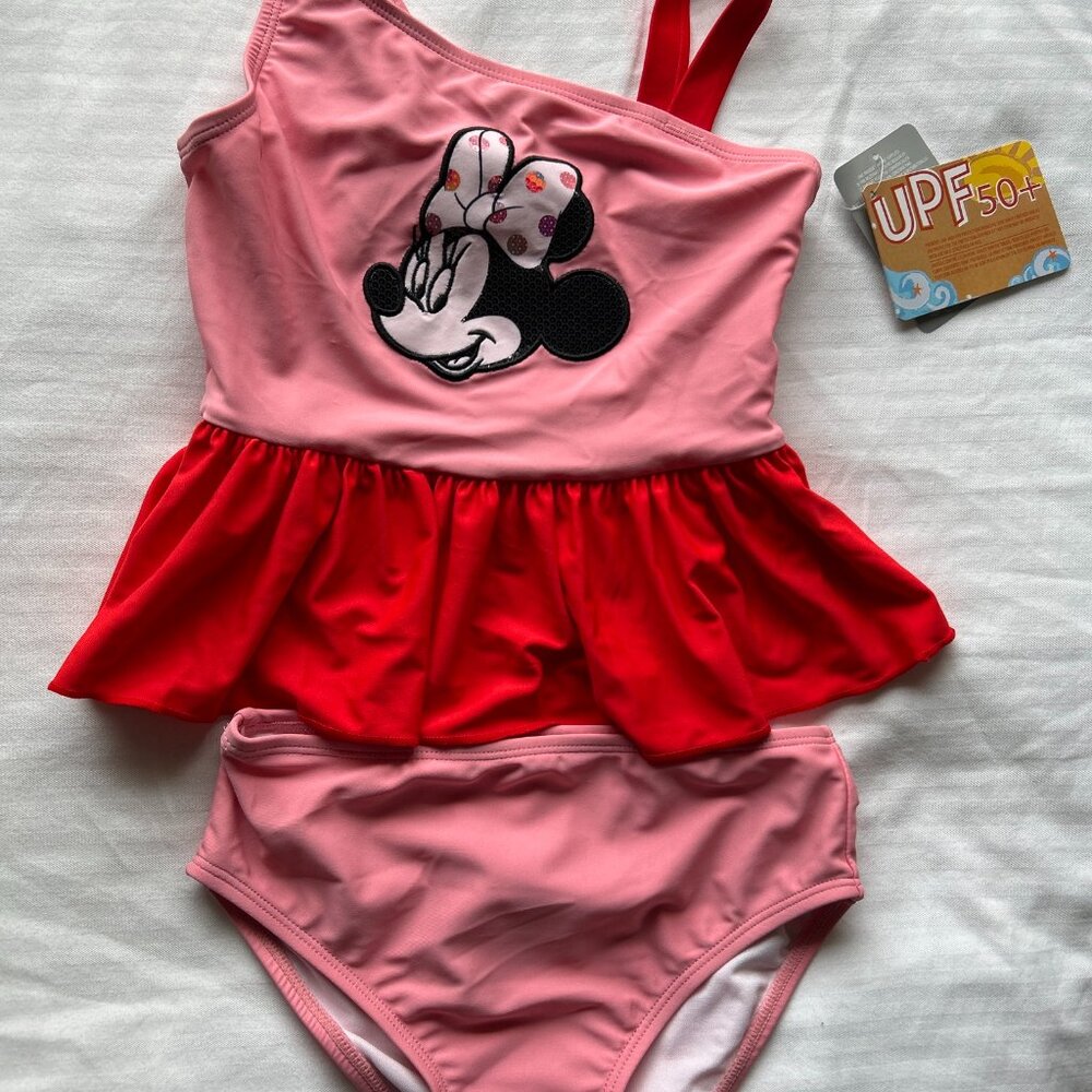 NWT Disney Baby or Kids Pink Minnie Mouse Tankini Swimwear